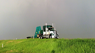 Briway Trucking Firm carrying AGNORA glass cross country.