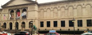 Exterior shot of the Art Institute of Chicago with AGNORA fabricated glass.