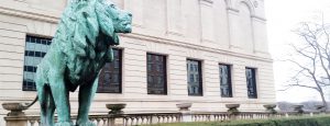 Exterior shot of the Art Institute of Chicago with AGNORA fabricated glass.