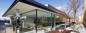 Exterior view of Manhattan Penthouse with oversized Insulated Glass Units